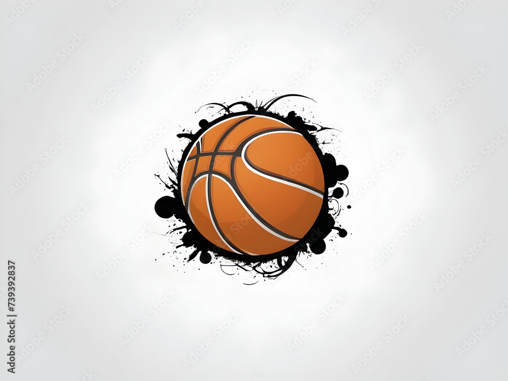 simple vector of basketball on white background simple vector of basketball on white background