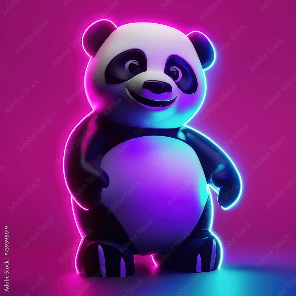 An adorable panda depicted in a 3D illustration
An adorable panda depicted in a 3D illustration