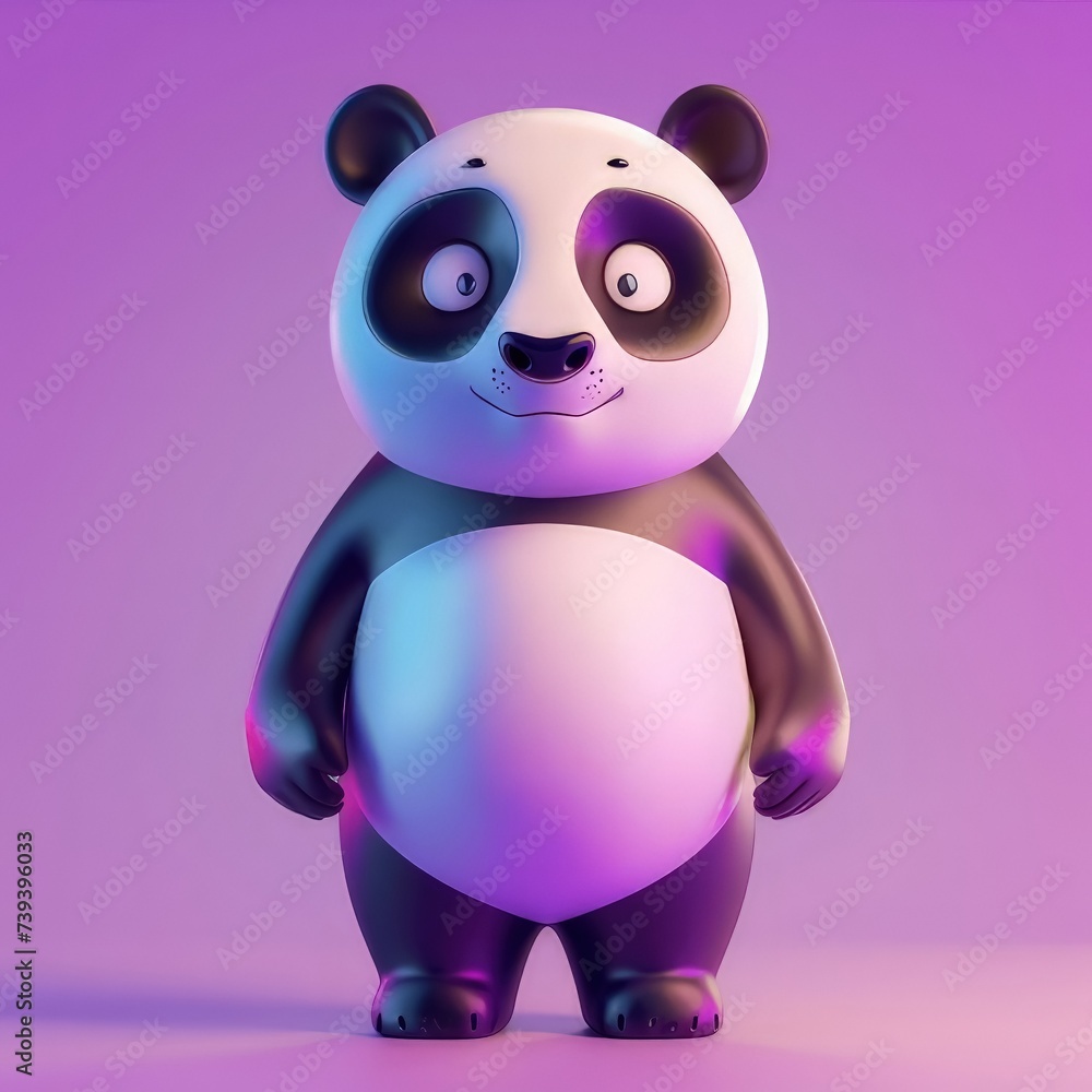 An adorable panda depicted in a 3D illustration
An adorable panda depicted in a 3D illustration