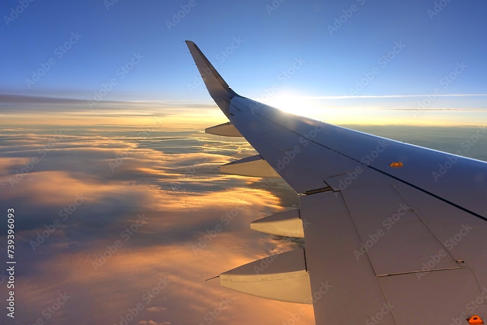 Blick aus einem Flugzeug - obrazy, fototapety, plakaty 