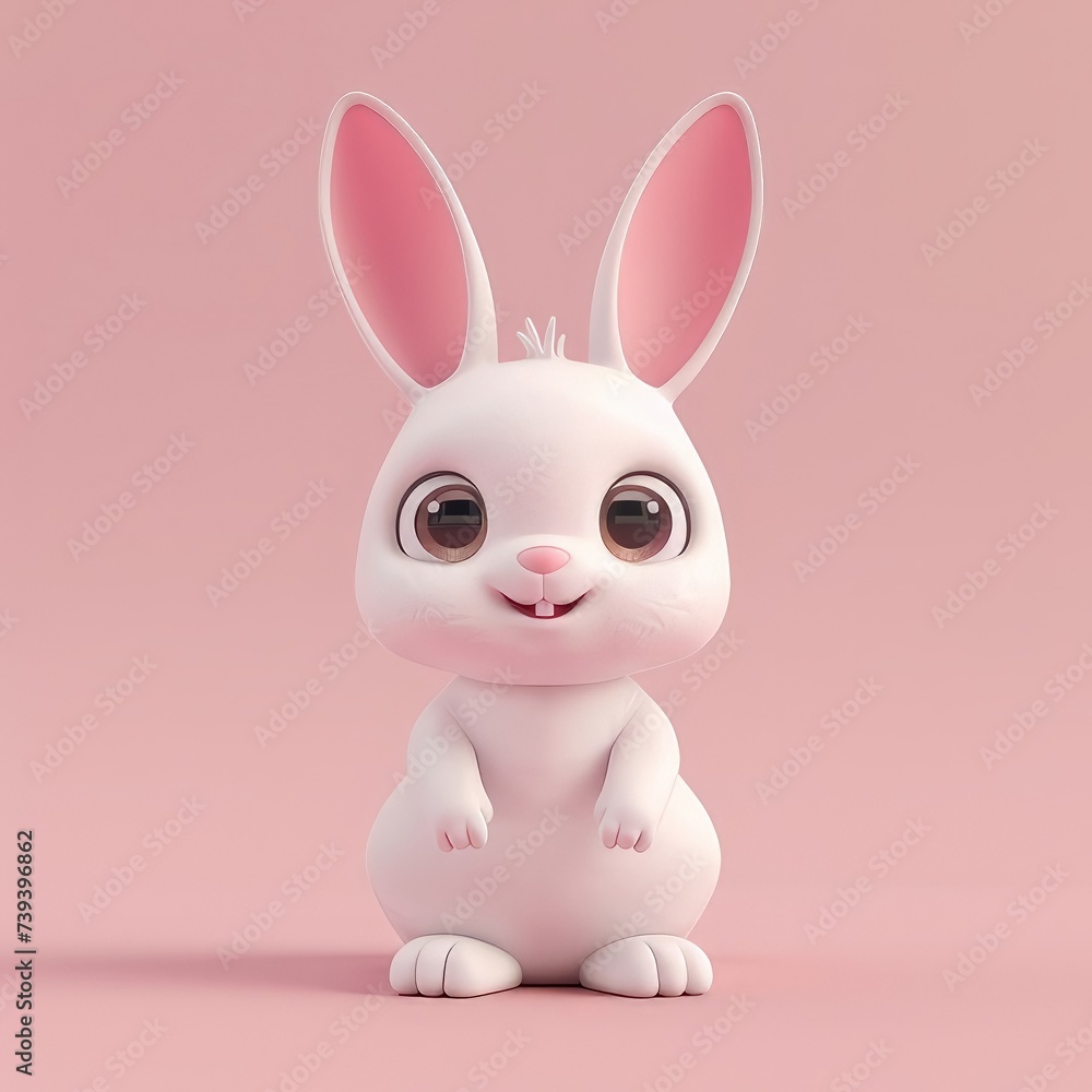 3D illustration of a cute rabbit
3D illustration of a cute rabbit