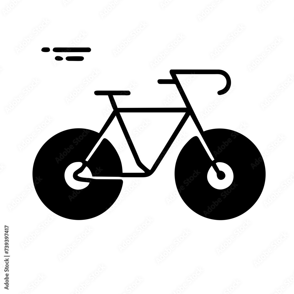 Bike Icon: A Simple and Recognizable Symbol of Cycling. Bike Icon: A Simple and Recognizable Symbol of Cycling.
