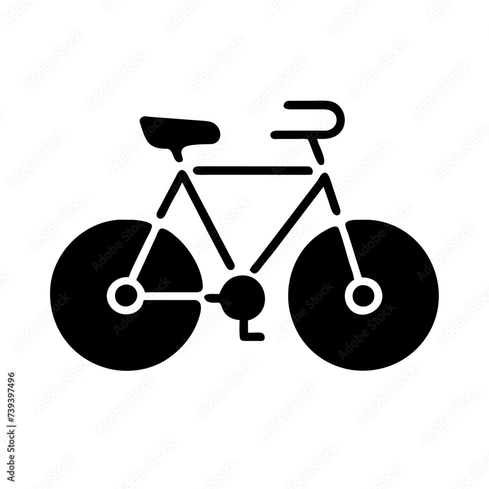Bike Icon: A Simple and Recognizable Symbol of Cycling. Bike Icon: A Simple and Recognizable Symbol of Cycling.