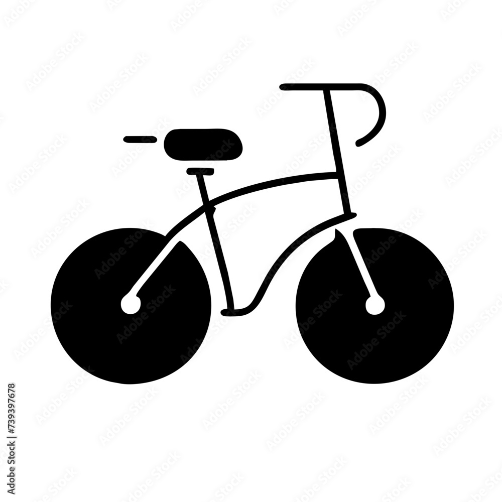 Bike Icon: A Simple and Recognizable Symbol of Cycling. Bike Icon: A Simple and Recognizable Symbol of Cycling.