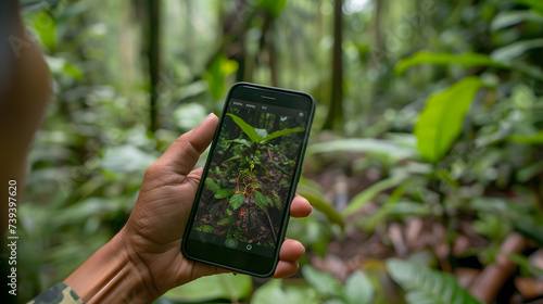 A mobile app developed for tracking the growth and health of trees in reforestation areas using citizen science to monitor progress and engage the public.