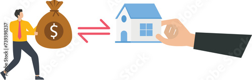 Trading and stock exchange investments, Financial sell shares or trading assets concept, 
