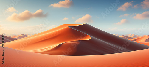 Piękne wydmy na Saharze.