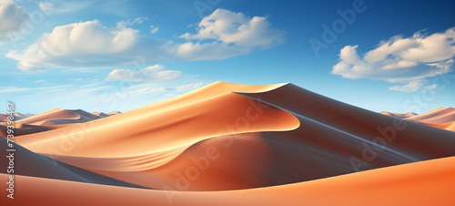 Piękne wydmy na Saharze.