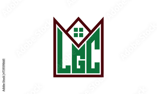 LGC initial letter real estate builders logo design vector. construction ,housing, home marker, property, building, apartment, flat, compartment, business, corporate, house rent, rental, commercial photo