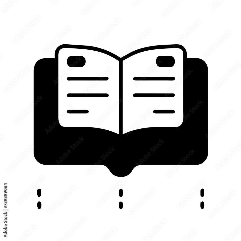 Simple Icon of a Black Book: A Minimalist Representation Simple Icon of a Black Book: A Minimalist Representation