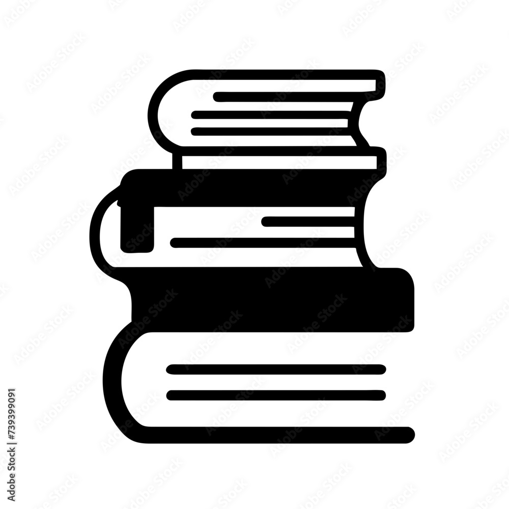 Simple Icon of a Black Book: A Minimalist Representation Simple Icon of a Black Book: A Minimalist Representation