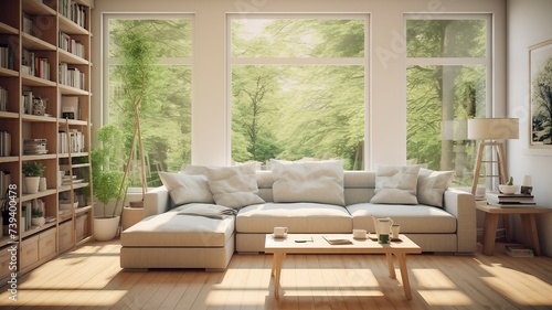 Living Room Interior with Natural Light © Michael