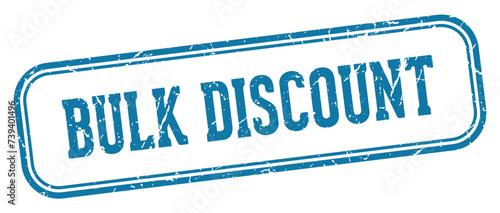 bulk discount stamp. bulk discount rectangular stamp on white background