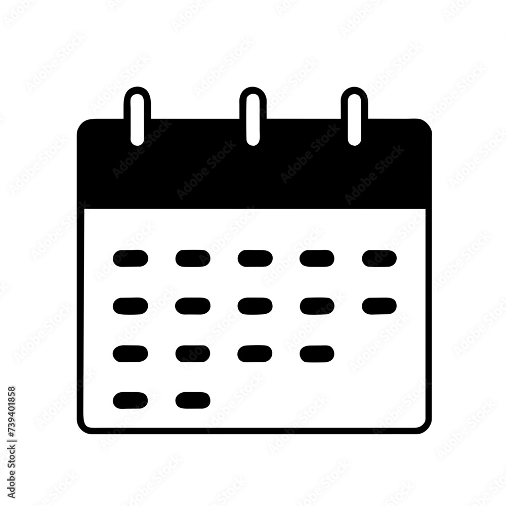 Calendar Icon: Calendar Symbol for Meeting Deadlines, Time Management, and Appointment Schedule Flat Icon Calendar Icon: Calendar Symbol for Meeting Deadlines, Time Management, and Appointment Schedule Flat Icon