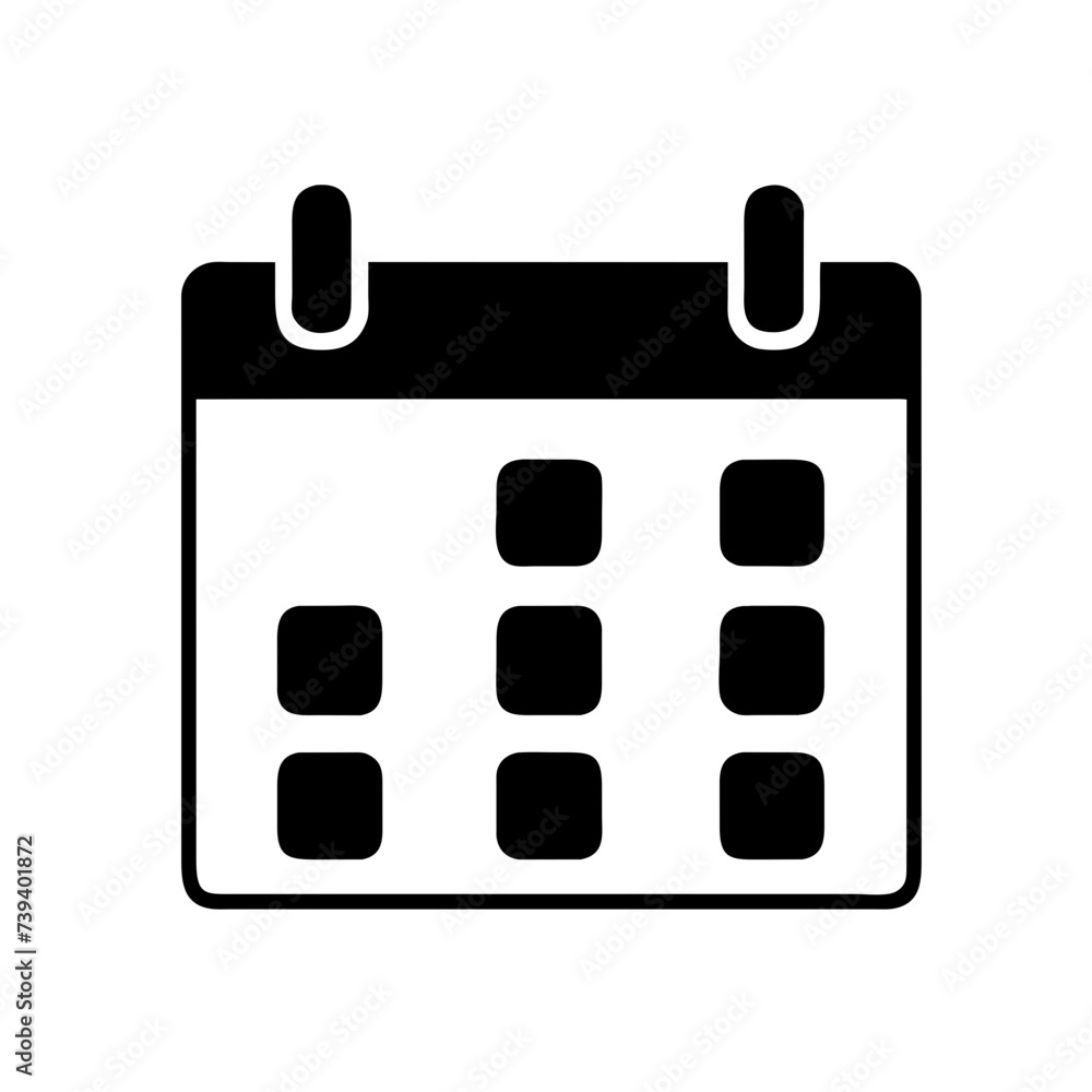 Calendar Icon: Calendar Symbol for Meeting Deadlines, Time Management, and Appointment Schedule Flat Icon Calendar Icon: Calendar Symbol for Meeting Deadlines, Time Management, and Appointment Schedule Flat Icon