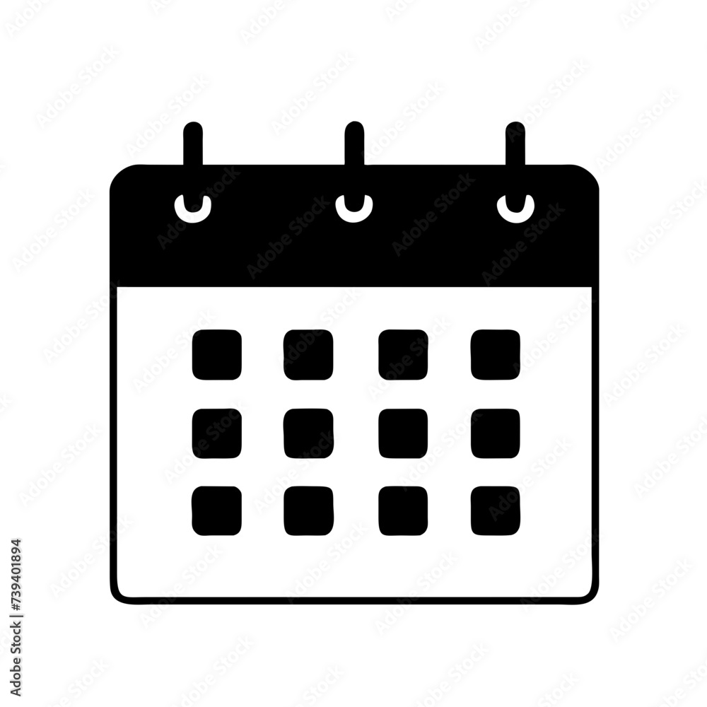 Calendar Icon: Calendar Symbol for Meeting Deadlines, Time Management, and Appointment Schedule Flat Icon Calendar Icon: Calendar Symbol for Meeting Deadlines, Time Management, and Appointment Schedule Flat Icon