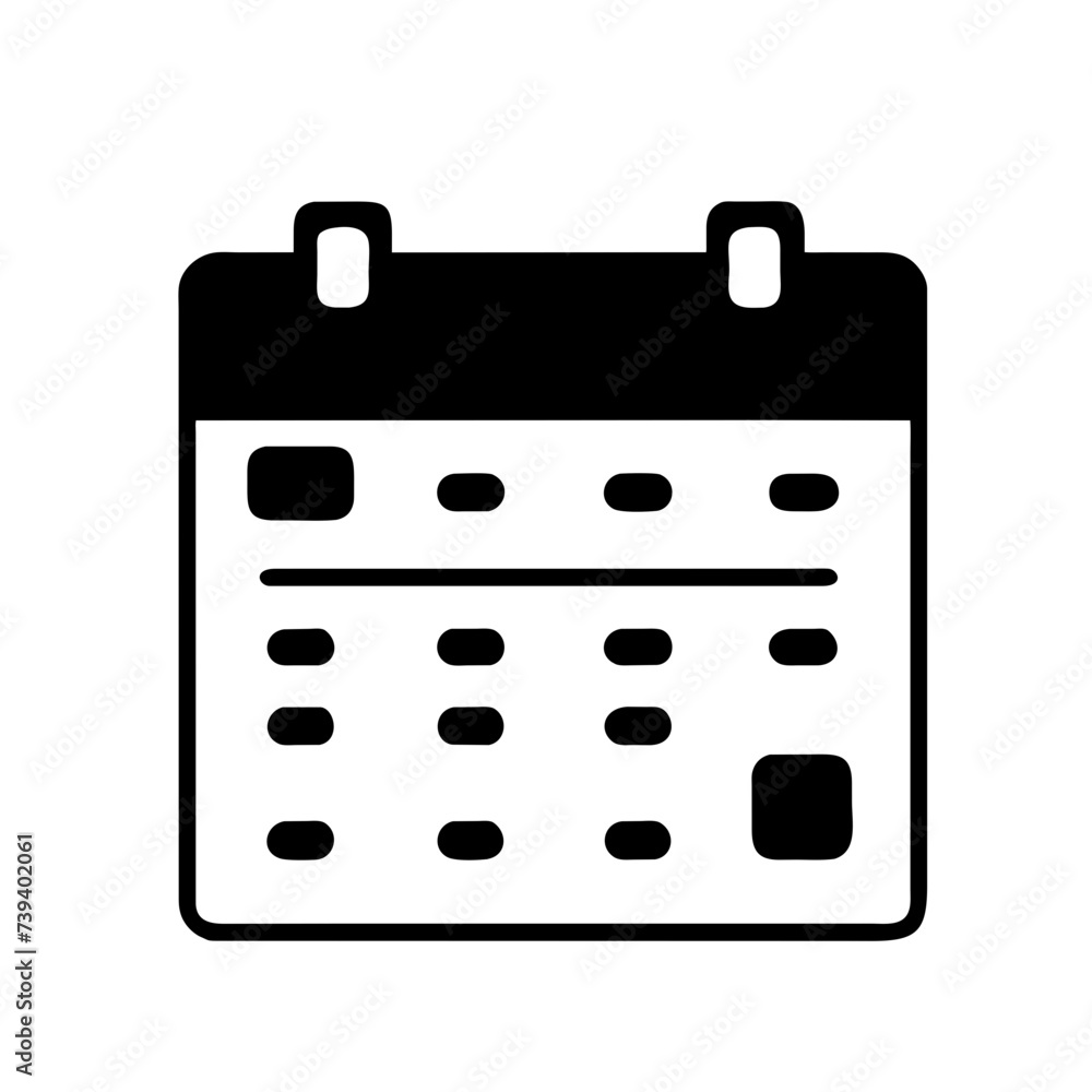 Calendar Icon: Calendar Symbol for Meeting Deadlines, Time Management, and Appointment Schedule Flat Icon Calendar Icon: Calendar Symbol for Meeting Deadlines, Time Management, and Appointment Schedule Flat Icon