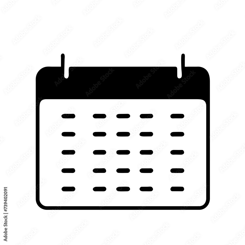 Calendar Icon: Calendar Symbol for Meeting Deadlines, Time Management, and Appointment Schedule Flat Icon Calendar Icon: Calendar Symbol for Meeting Deadlines, Time Management, and Appointment Schedule Flat Icon