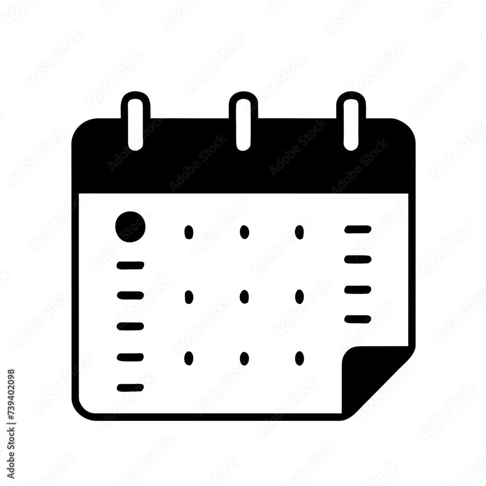 Calendar Icon: Calendar Symbol for Meeting Deadlines, Time Management, and Appointment Schedule Flat Icon Calendar Icon: Calendar Symbol for Meeting Deadlines, Time Management, and Appointment Schedule Flat Icon