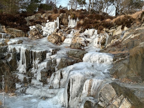 Norwegian winter frozen water 