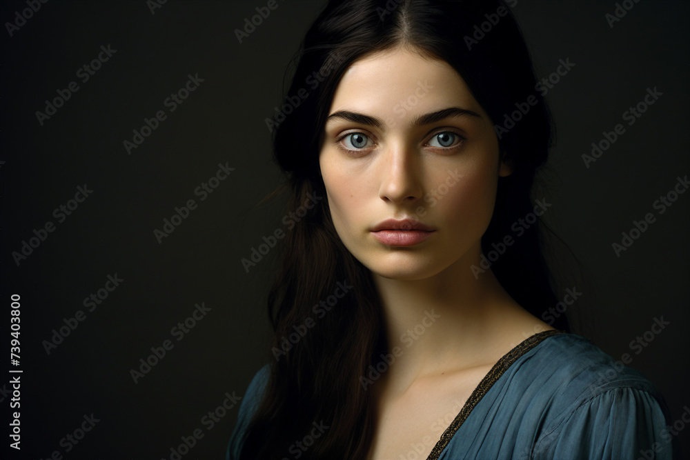 Photography of a beautiful gorgeous woman retro style model created with generative ai technology Photography of a beautiful gorgeous woman retro style model created with generative ai technology
