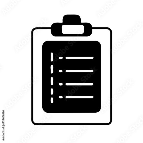Clipboard Icon: Representation of a Checklist, Checkmarks. Quality Check Line Sign, Support Checklists. © CraftyAI Creations