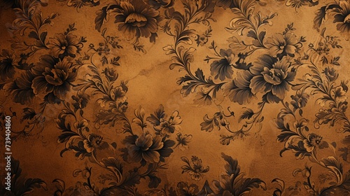 An elegant digital background featuring a classic damask pattern with intricate details and lifelike colors simulating 