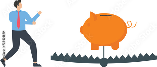Financial Risk and Danger error or attention sign, Shield and safe password concept,
