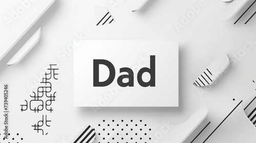 A modern and sleek Father's Day card with a geometric pattern and a bold 