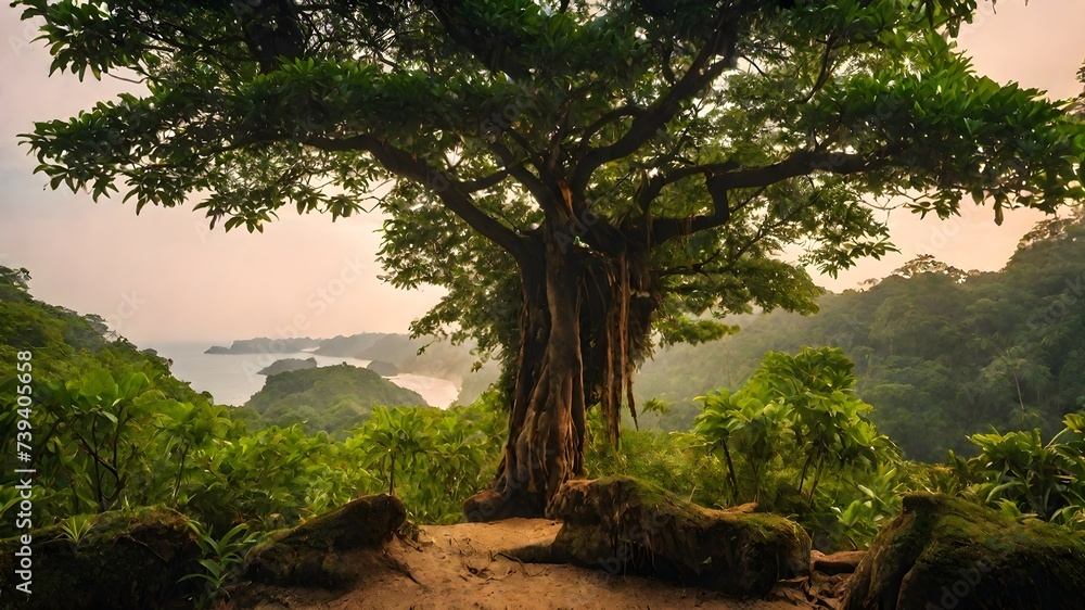 Obraz premium waterfall background very cool