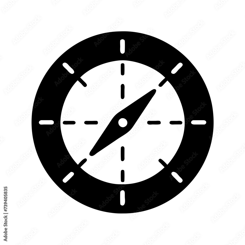 Compass Icon: A Symbol of Direction and Navigation. Compass Icon: A Symbol of Direction and Navigation.