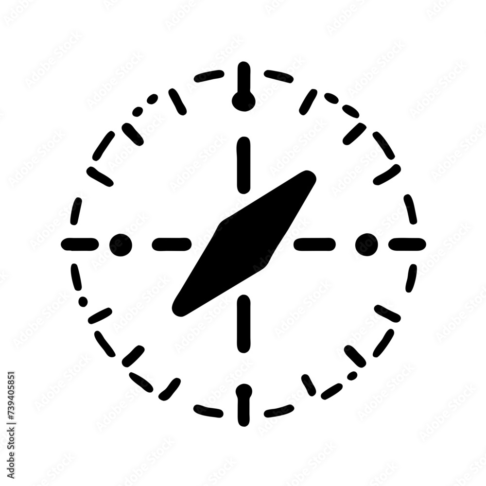 Compass Icon: A Symbol of Direction and Navigation. Compass Icon: A Symbol of Direction and Navigation.