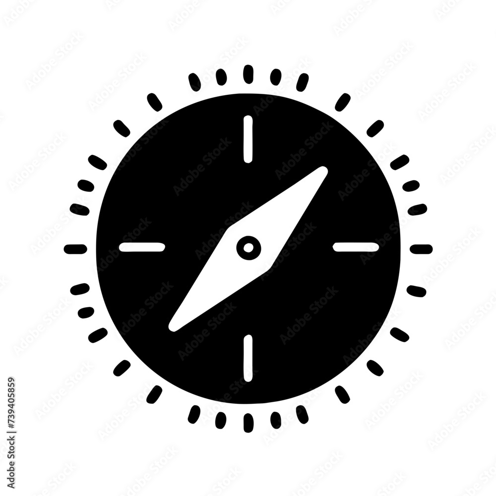 Compass Icon: A Symbol of Direction and Navigation. Compass Icon: A Symbol of Direction and Navigation.