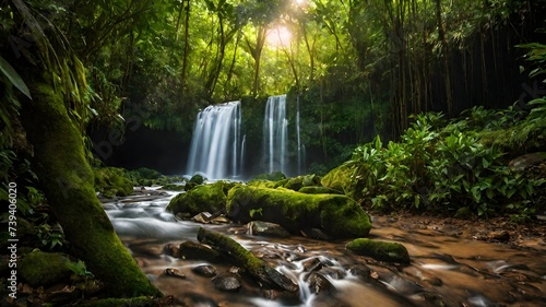 waterfall background very cool