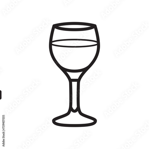 wine glass icon design vector template