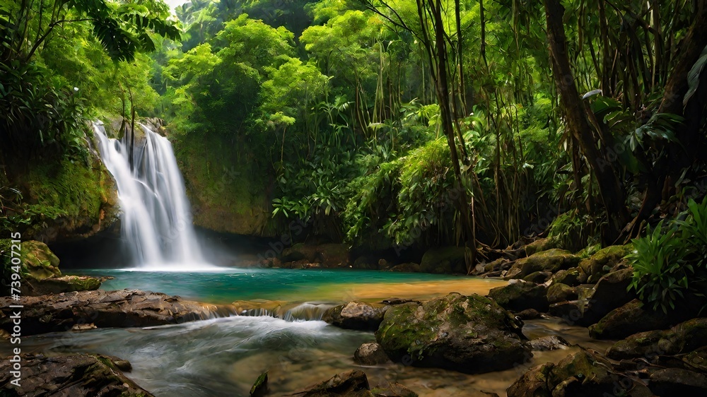 Obraz premium waterfall background very cool