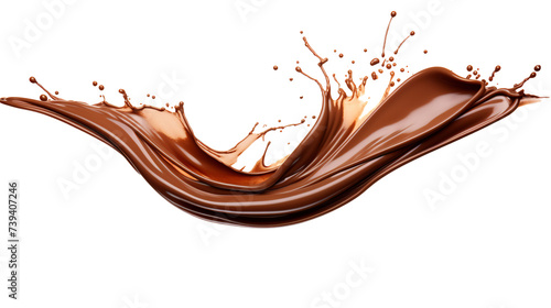 Splashing Of Chocolate, Chocolate Splash On Transparent Isolated Background