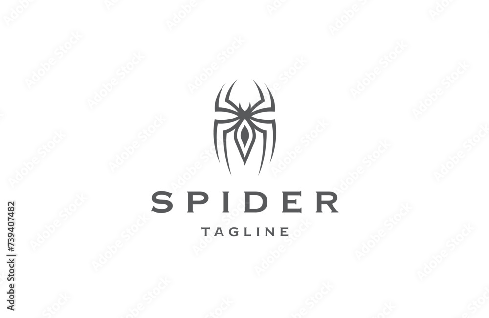 Spider logo design template