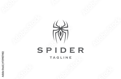 Spider logo design template