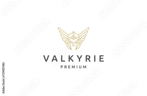 Valkyrie line logo design template