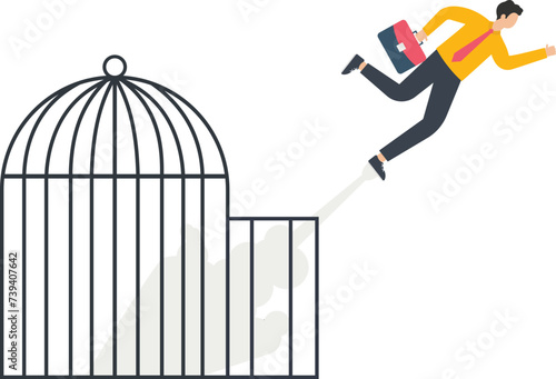 Prison escape and Jailbreak, Escape plan or Freedom, Manhunt nd Breakout Prisoner concept,
