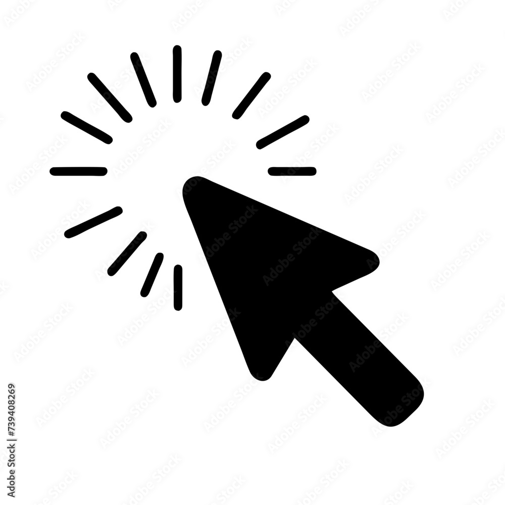 Mouse Click Cursor: Icon Representing User Interaction and Navigation.
Mouse Click Cursor: Icon Representing User Interaction and Navigation.