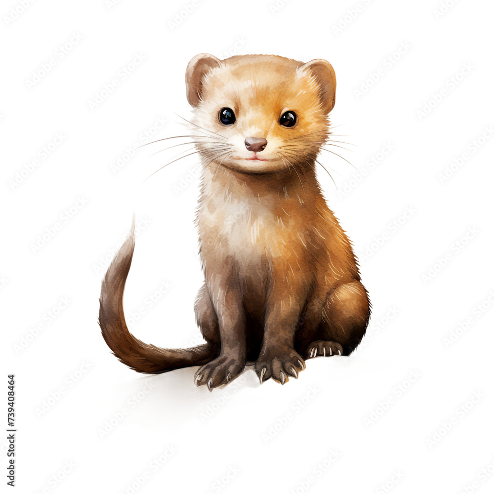 Baby Mongoose Watercolor Illustration Transparent Background Baby Mongoose Watercolor Illustration Transparent Background