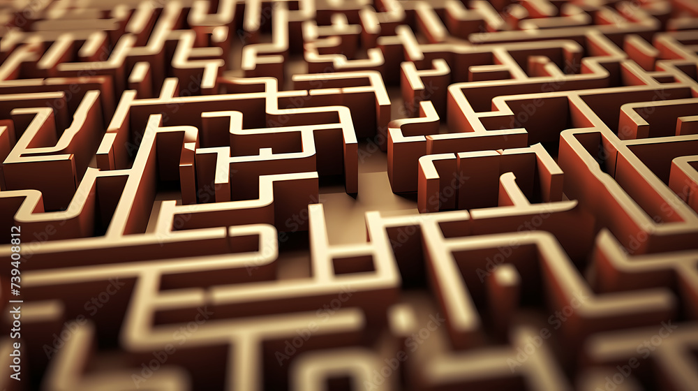 Aerial view of maze, abstract maze for background Aerial view of maze, abstract maze for background