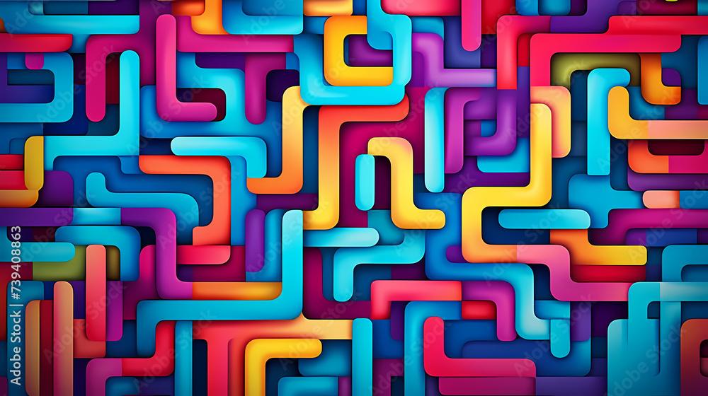 Aerial view of maze, abstract maze for background