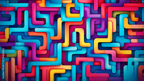 Aerial view of maze, abstract maze for background