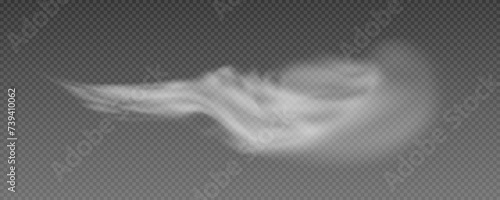 This is a vector set of realistic powder or mist sprays, aerosol trails and bursting vapour splashes. Festive wind, Christmas spotted, cold air. Smoke from car wheels, smoke from explosions.