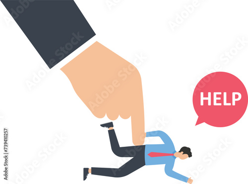 Victim and Survivor, Target or Injured, Oppressed and Impacted helpless concept,

