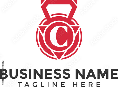 Letter C gym and fitness logo, f gym logo, professional and modern gym and fitness logo design vector template