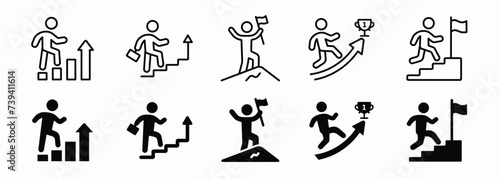 Success ,Goals and Target related icon set.